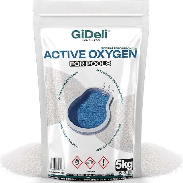 Granulado de oxígeno activo de percarbonato de sodio GiDeli en cubo de cinco kilogramos