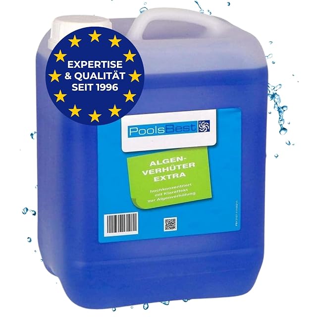 PoolsBest Preventivo antialgas extra, un alguicida sin espuma de cinco litros para piscinas