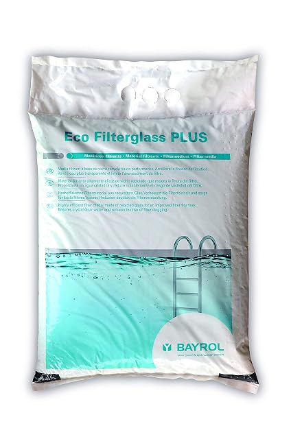Bayrol Eco Filterglass Plus, veinticinco kilogramos de vidrio filtrante reciclado de 0,3 a 1,0 milímetros