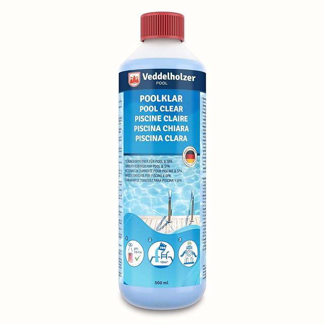 Clarificante líquido Veddelholzer Poolklar en botella de quinientos mililitros
