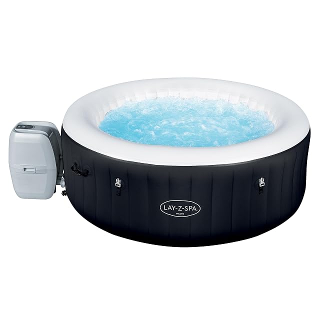 Spa hinchable redondo Bestway Lay-Z-SPA Miami AirJet con un panel de mando digital