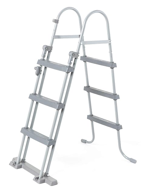 Escalera de seguridad de piscina Bestway Flowclear de ciento siete centímetros con peldaños moldeados de plástico