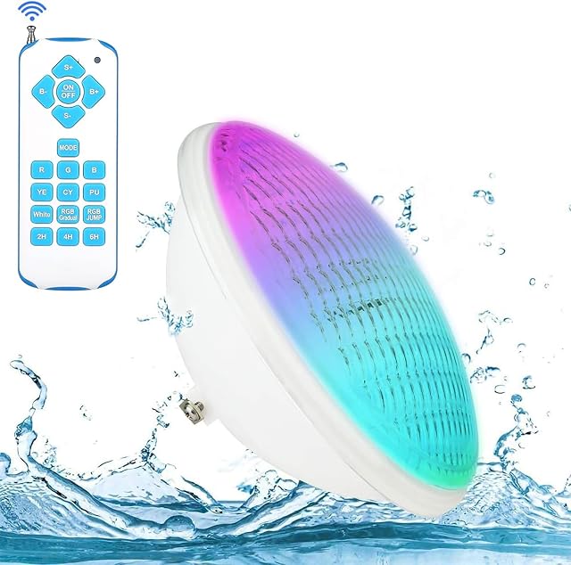 Lámpara de piscina LED PAR56 RGB KOLLNIUN, para un nicho subacuático estándar