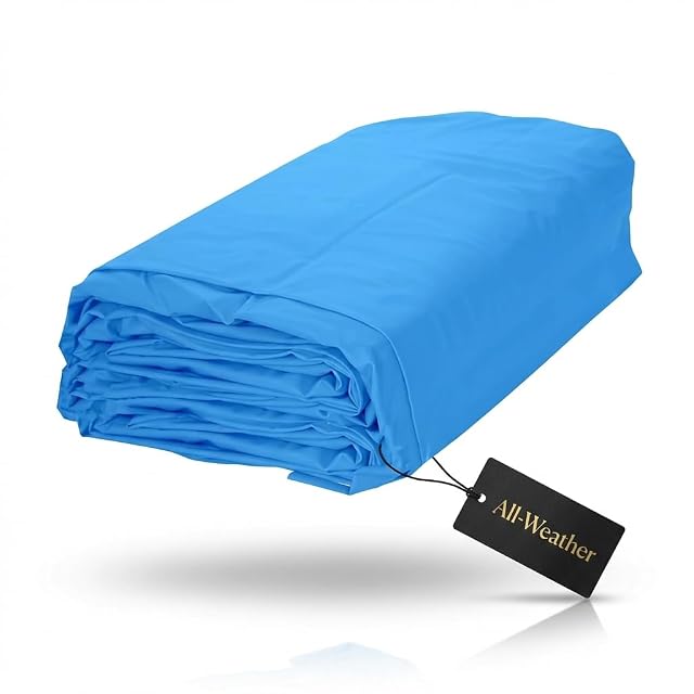 Liner de piscina de solape ZOVAR azul para una piscina de pared de acero de trescientos sesenta por noventa centímetros
