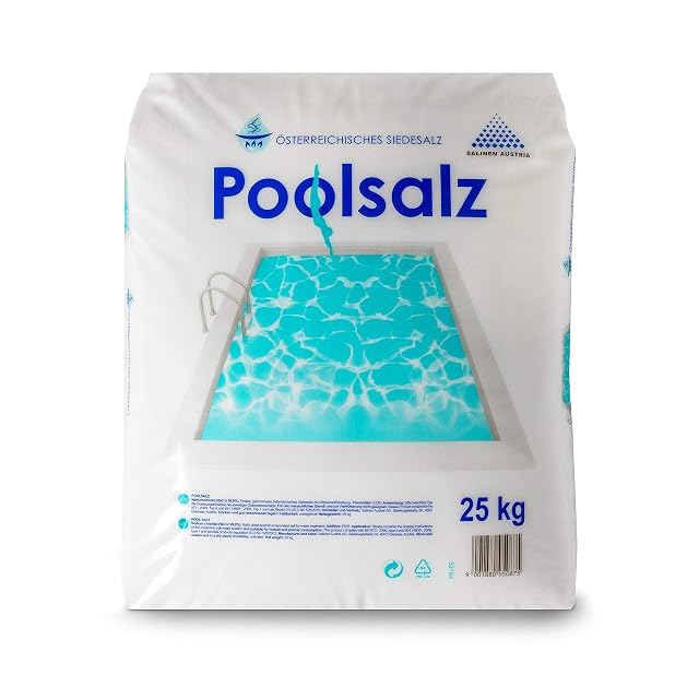 Sal de piscina Salinen, un saco de veinticinco kilos para sistemas de electrólisis salina