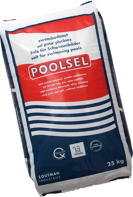 Sal de piscina well2wellness, un saco de veinticinco kilos de sal de vacío para electrólisis salina