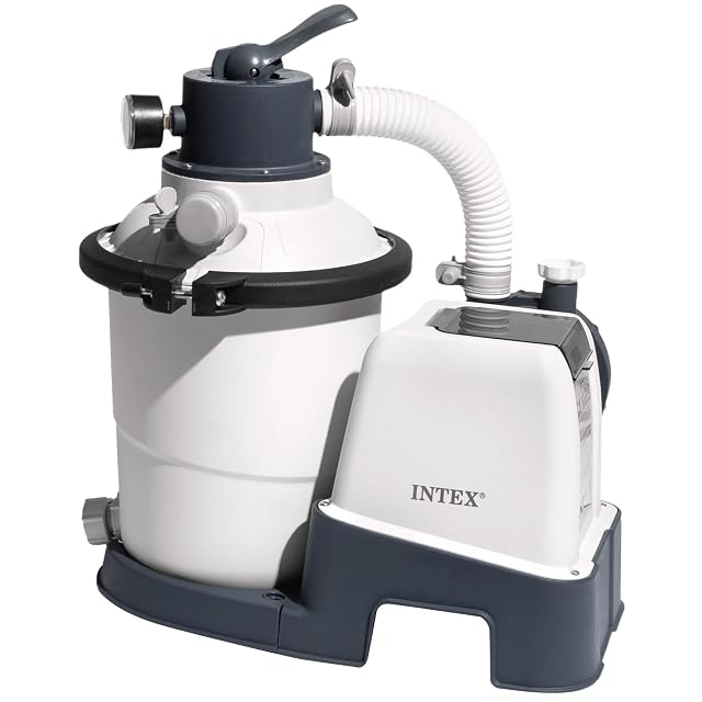 Bomba de filtración de arena Intex 26642 Krystal Clear en carcasa blanca, con su interruptor diferencial