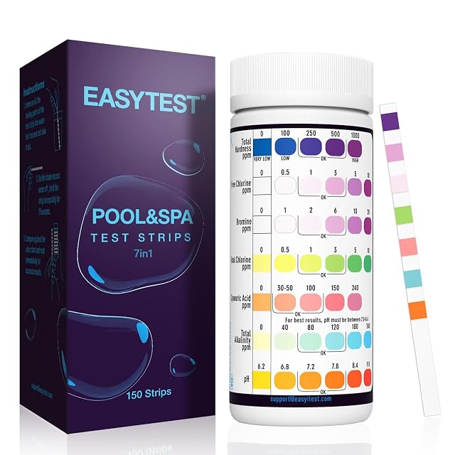 Tiras reactivas 7 en 1 EASYTEST para piscina y spa, 150 en un frasco